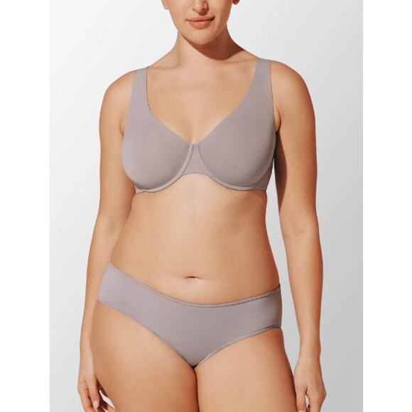 Thirdlove Bra Womens 40E 24/7 Classic Second Skin Unlined Dove Gray Underwire - Picture 1 of 5